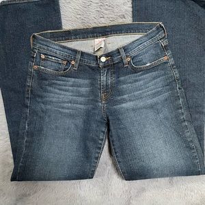 Lucky Brand Dungarees By Gene Montesano Size 29 x 30 Mid-rise Flare